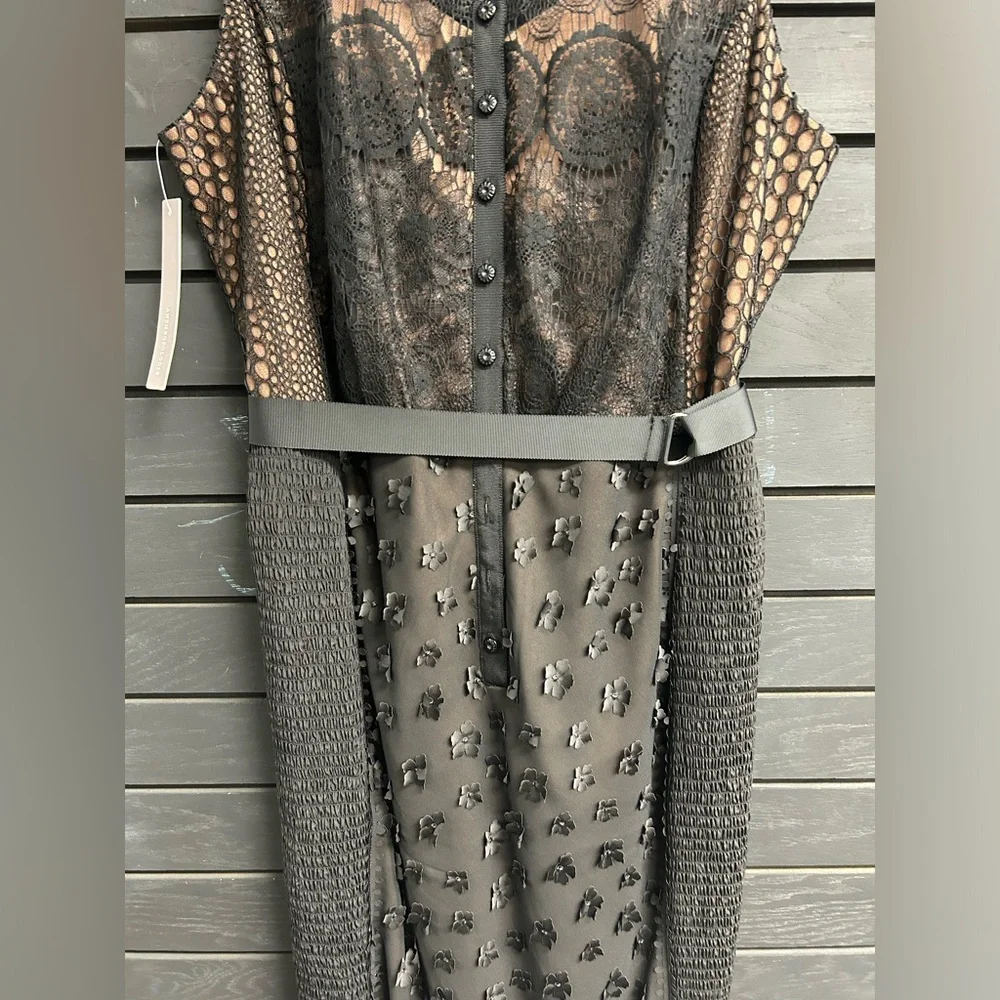 Anthropologie Black  Lace Dress NEW - Picture 6 of 12